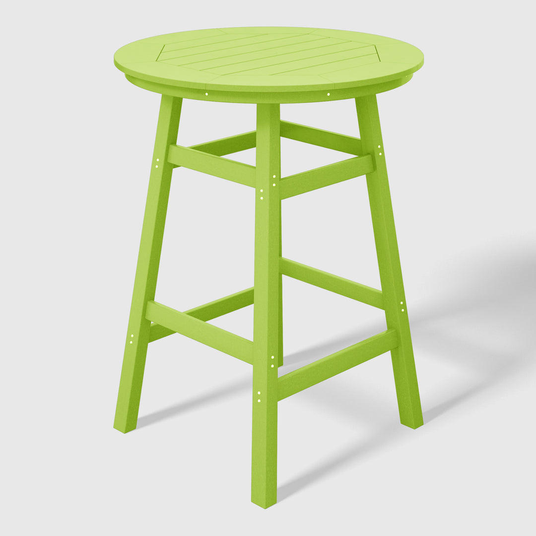 Malibu Outdoor 35" HDPE Round Patio Bar Height Table