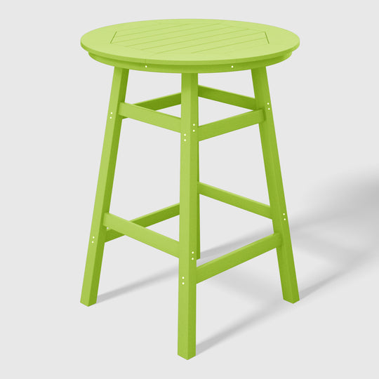 Malibu Outdoor 35" HDPE Round Patio Bar Height Table