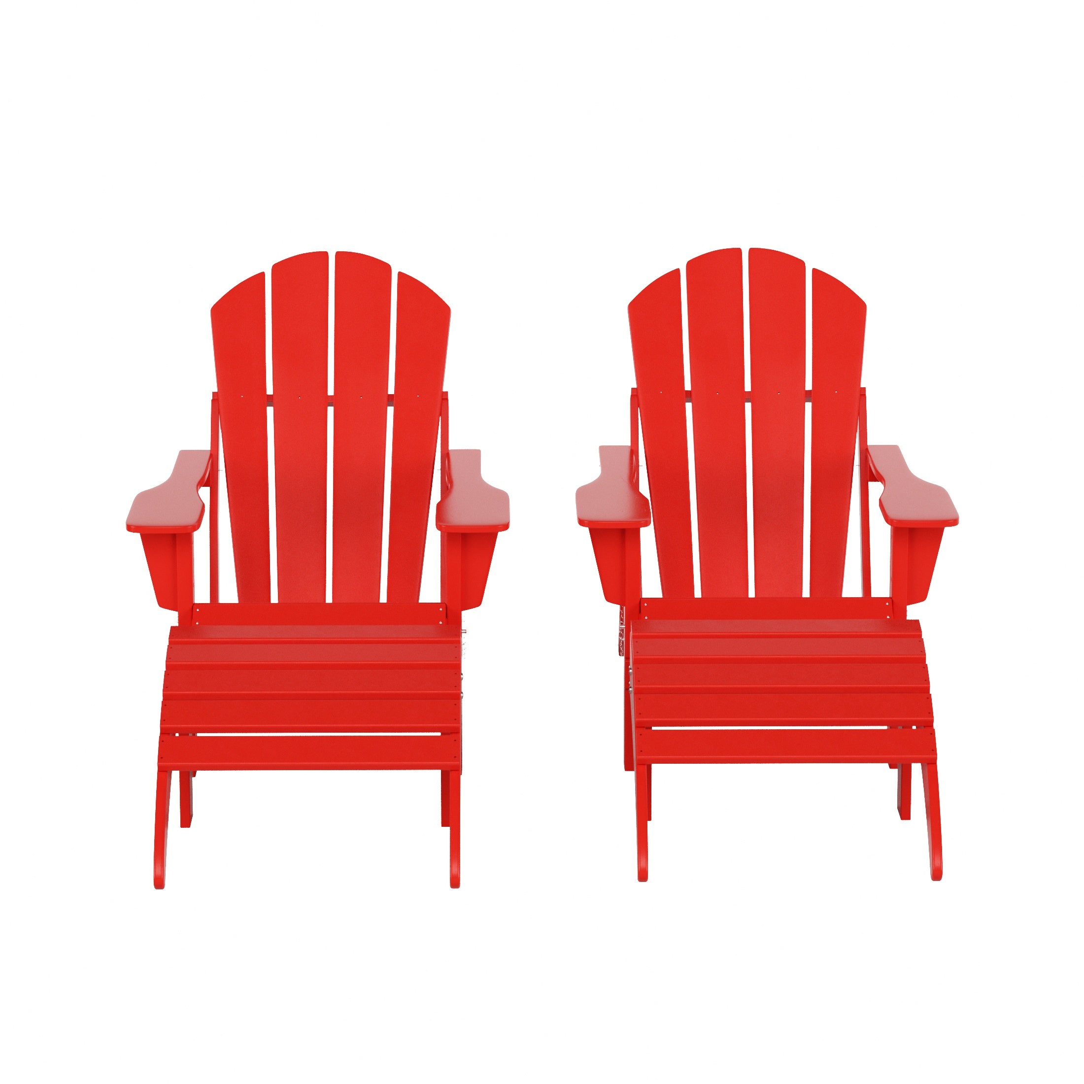 Malibu 4-Piece set classic Adirondack chairs with ottoman (2 seater)