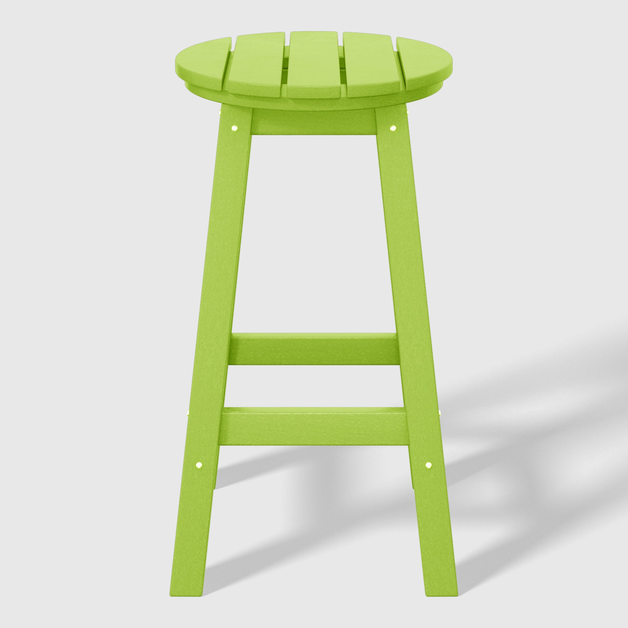 Malibu 24" HDPE Outdoor Patio Round Counter Height Bar Stool Set of 2