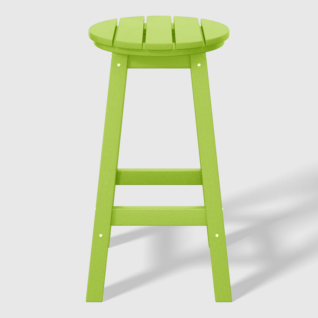 Malibu 24" HDPE Outdoor Patio Round Counter Height Bar Stool