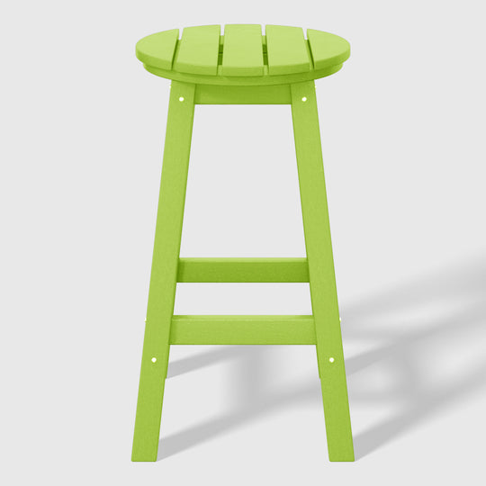 Malibu 24" HDPE Outdoor Patio Round Counter Height Bar Stool