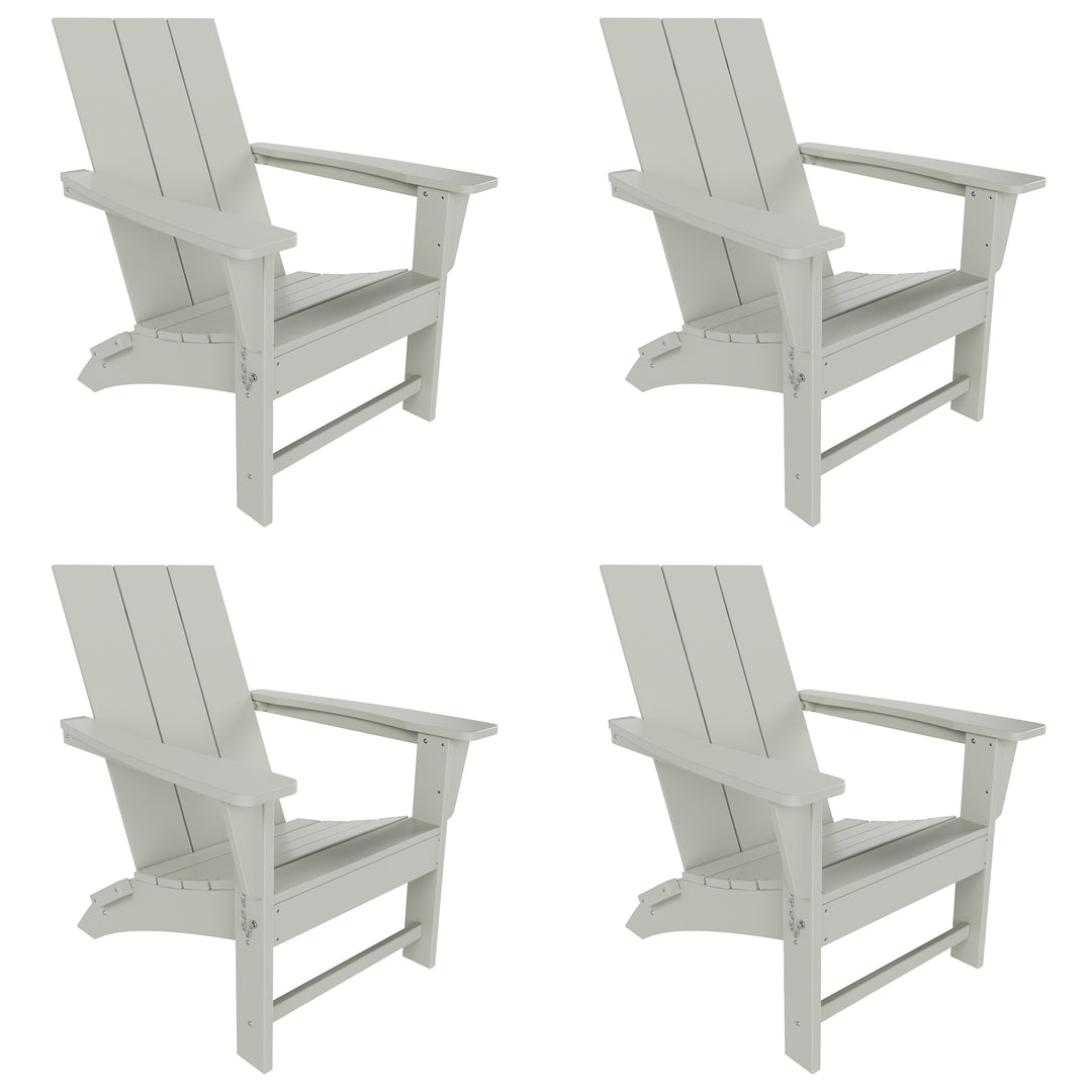 Ashore Westintrends Modern Outdoor Folding Adirondack Chair (Set of 4)