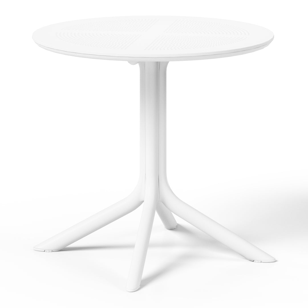 Playa 31.5" Round Plastic Outdoor Patio Dining Table for 4