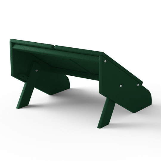 Riviera Modern HDPE Plastic Folding Patio Adirondack Ottoman