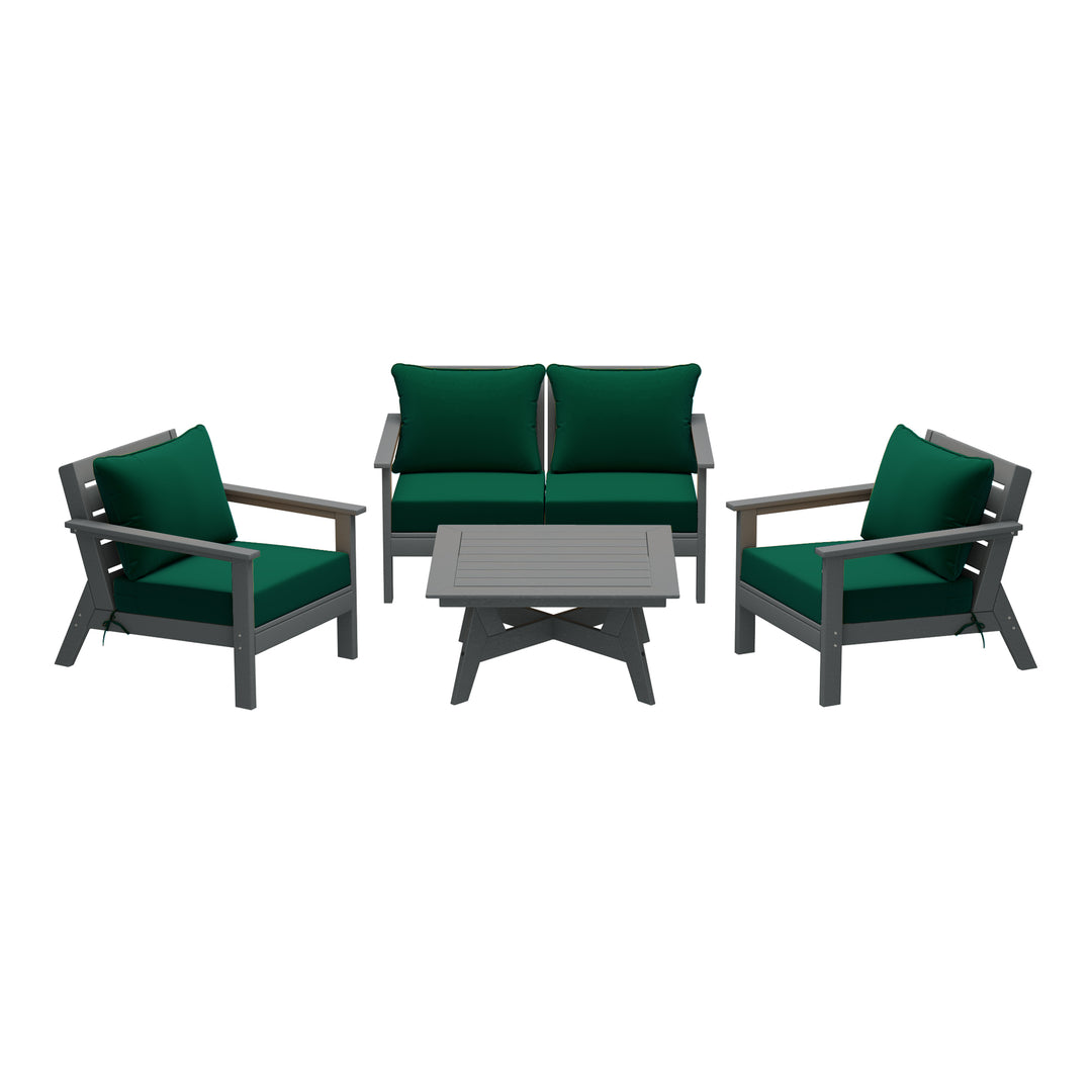 Avalon Outdoor 5-Piece Modular Sectional Patio Furniture Sofa Set