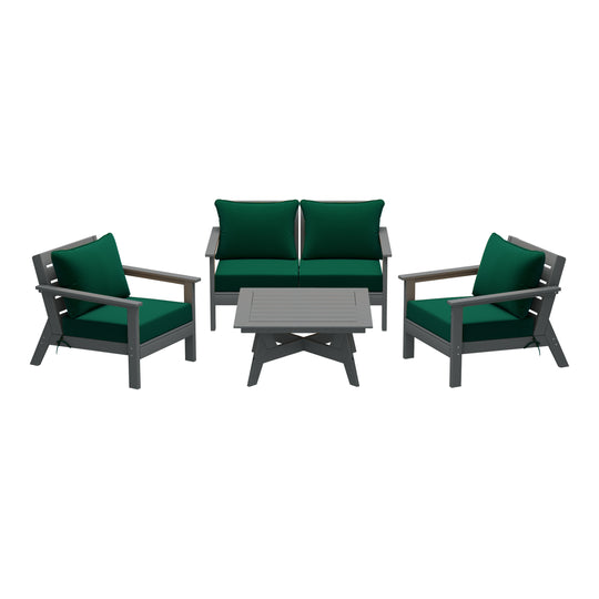 Avalon Outdoor 5-Piece Modular Sectional Patio Furniture Sofa Set