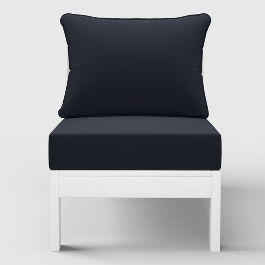 Avalon Outdoor HDPE Deep Seating Modular Armless Patio Chair with Patio Cushions