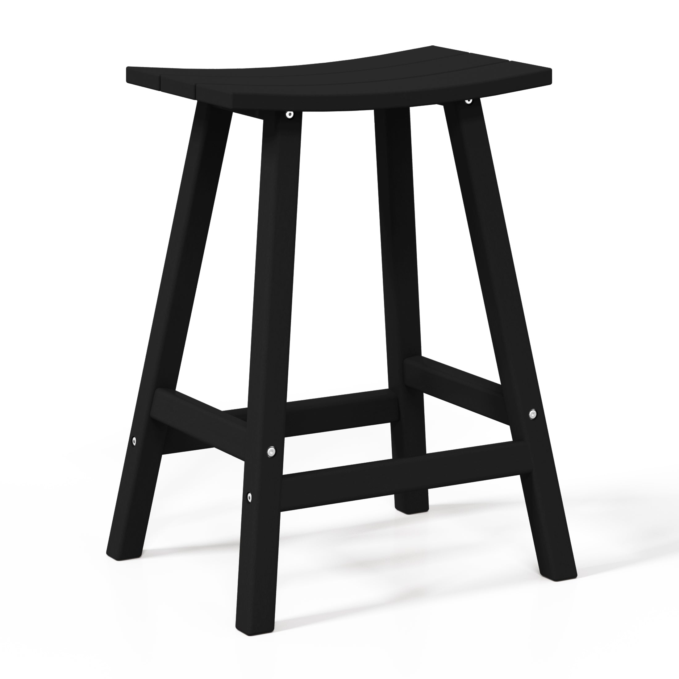 Malibu 24" HDPE Outdoor Patio Counter Height Bar Stools (Set of 2)