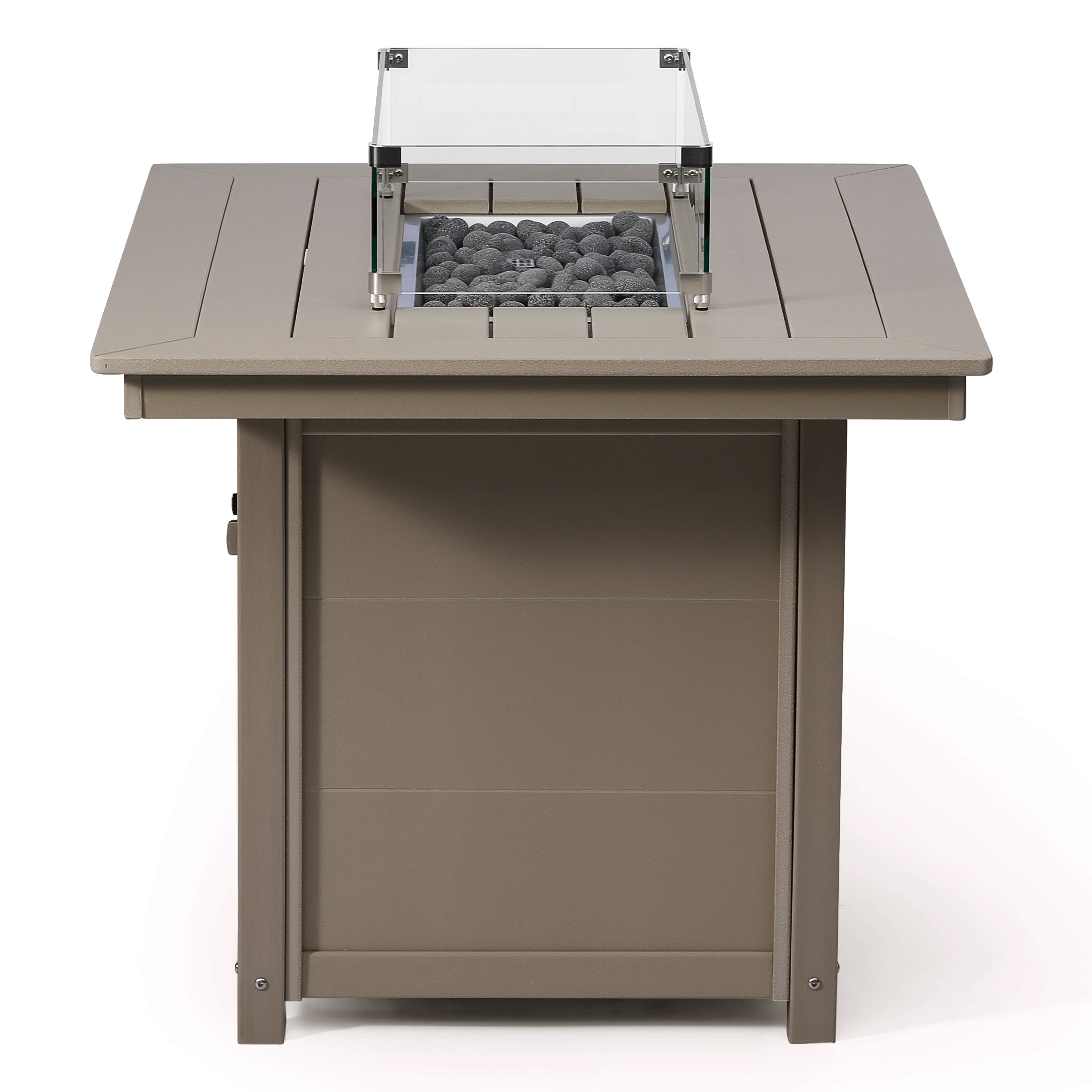 Helios 46" Modern Outdoor Patio Gas Propane Rectangular Fire Pit Table