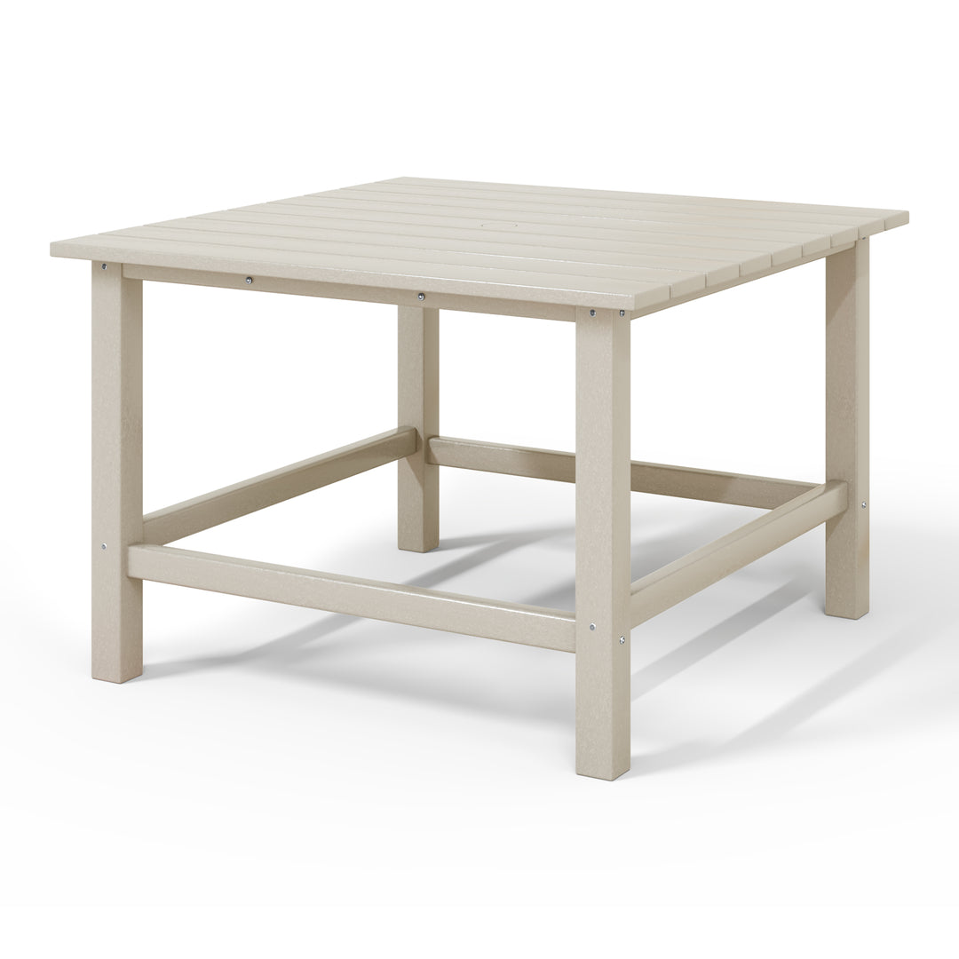 Malibu Kids Outdoor Patio Furniture HDPE Square Dining Table