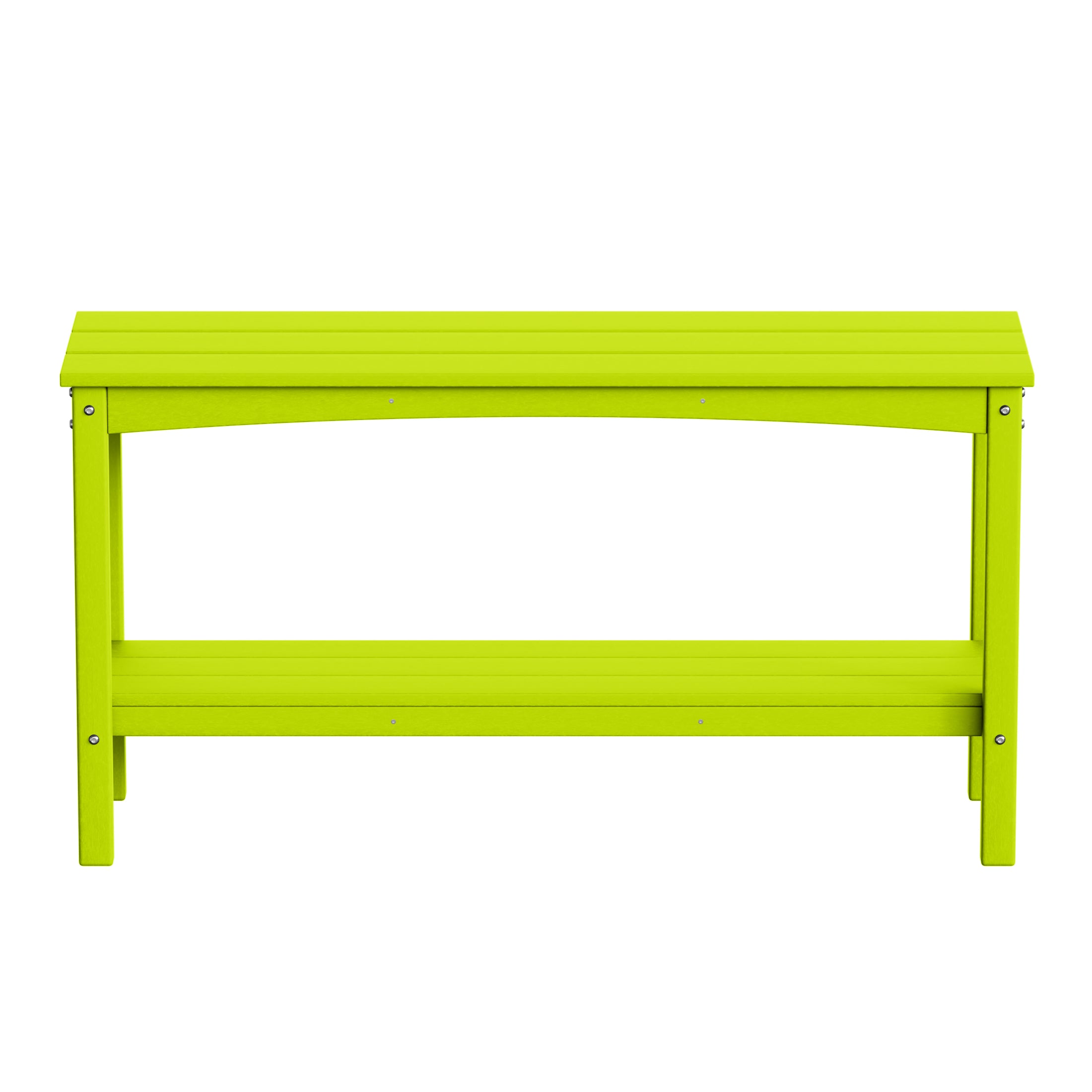 Malibu 55" Outdoor Patio HDPE Adirondack 2-Tier Shelf Console Table