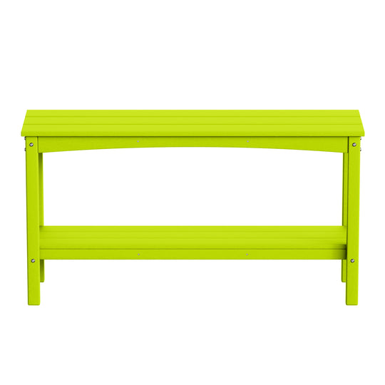 Malibu 55" Outdoor Patio HDPE Adirondack 2-Tier Shelf Console Table