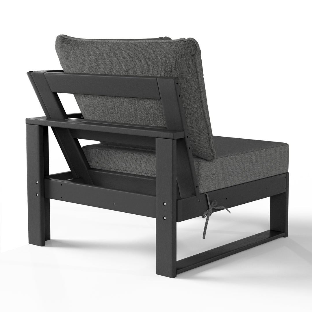 Outdoor HDPE Sectional Corner Sofa Seat with Water-Proof Cushions
