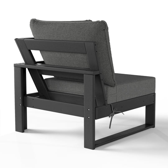 Outdoor HDPE Sectional Corner Sofa Seat with Water-Proof Cushions