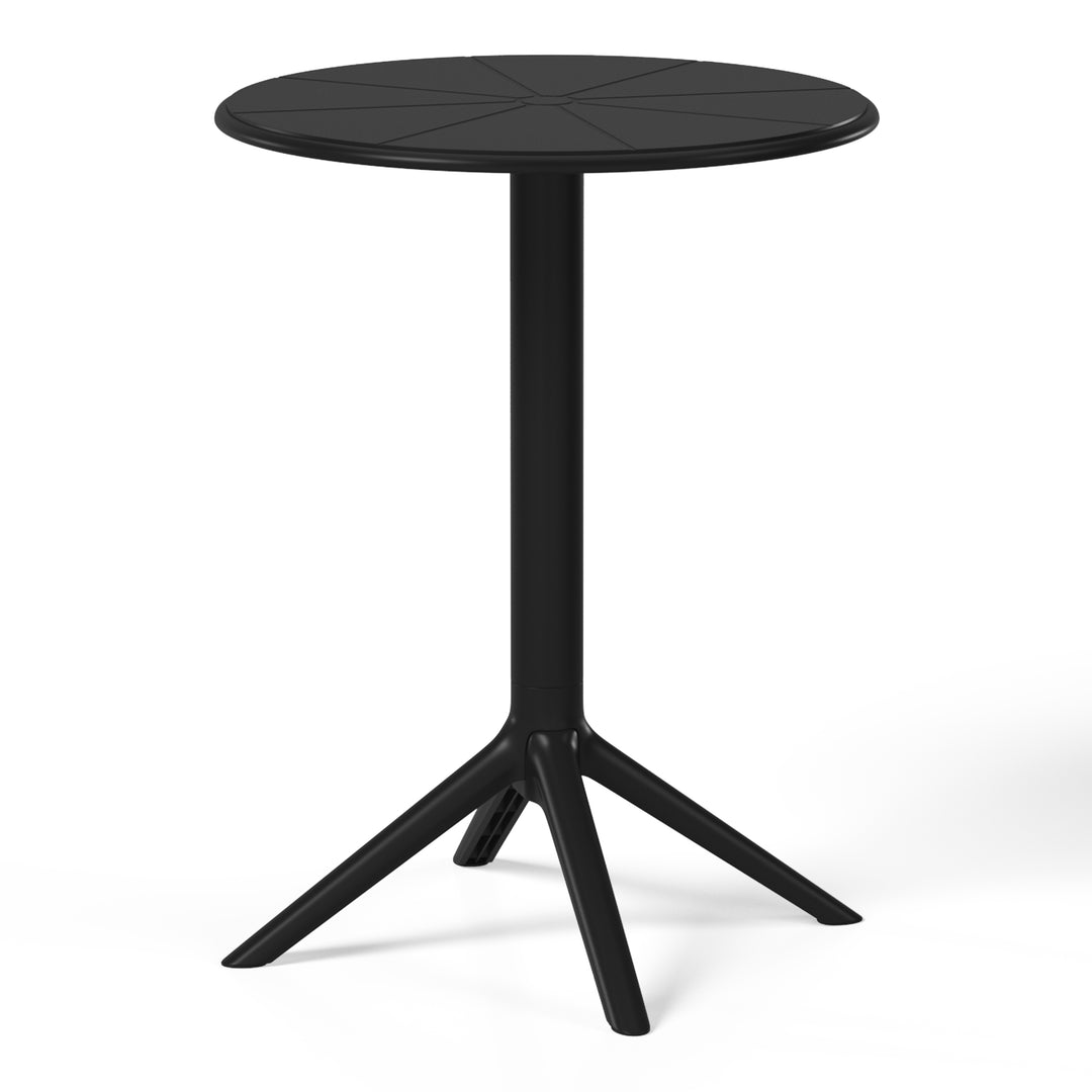 Playa 3-Piece Outdoor Resin Patio Bistro Table Set with Stackable Patio Dining Side Chairs