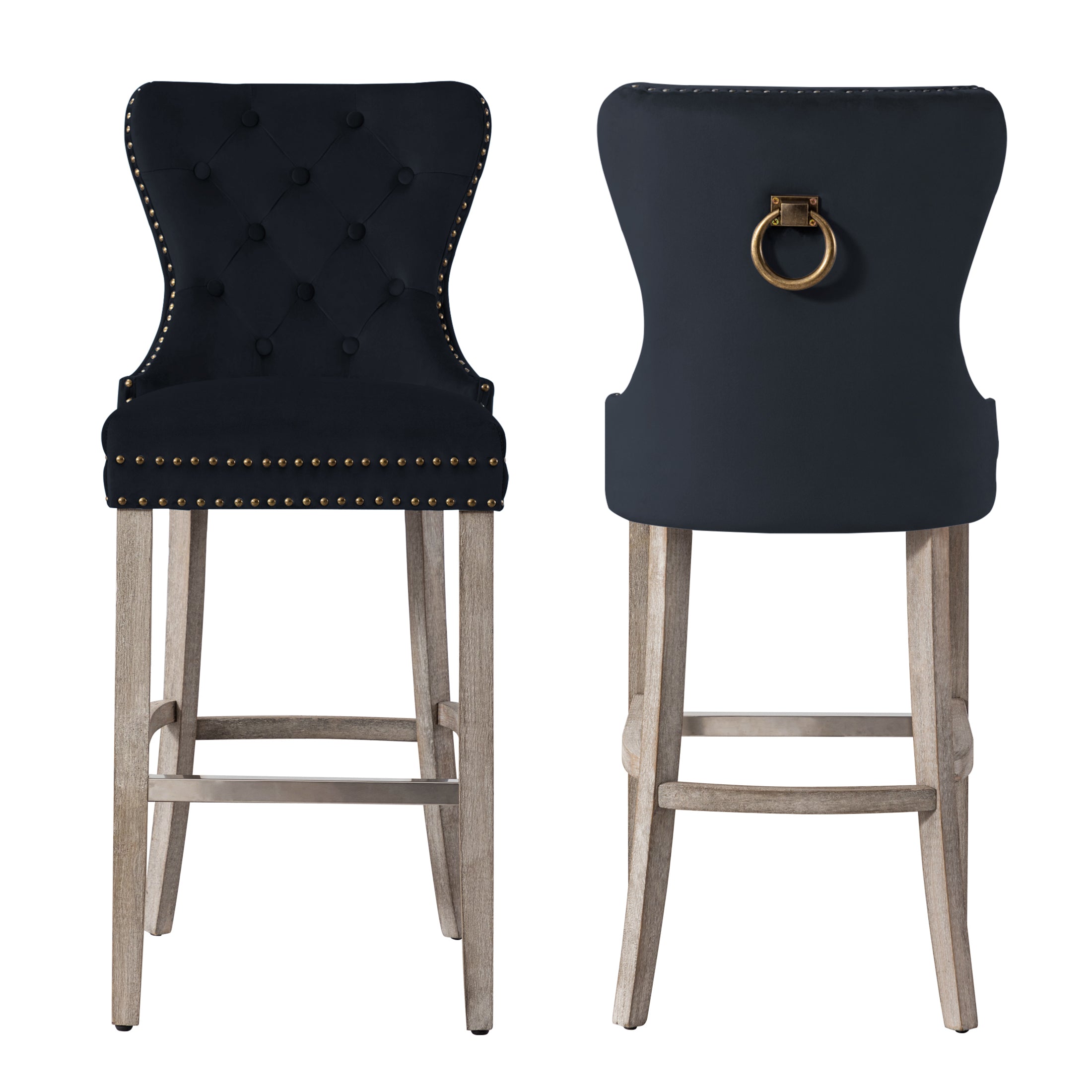 こ*う様 DULTON : BAR STOOL ANTIQUE BLACK Yasu Sasamoto- Dulton - Industrial vintage Bar Stool with