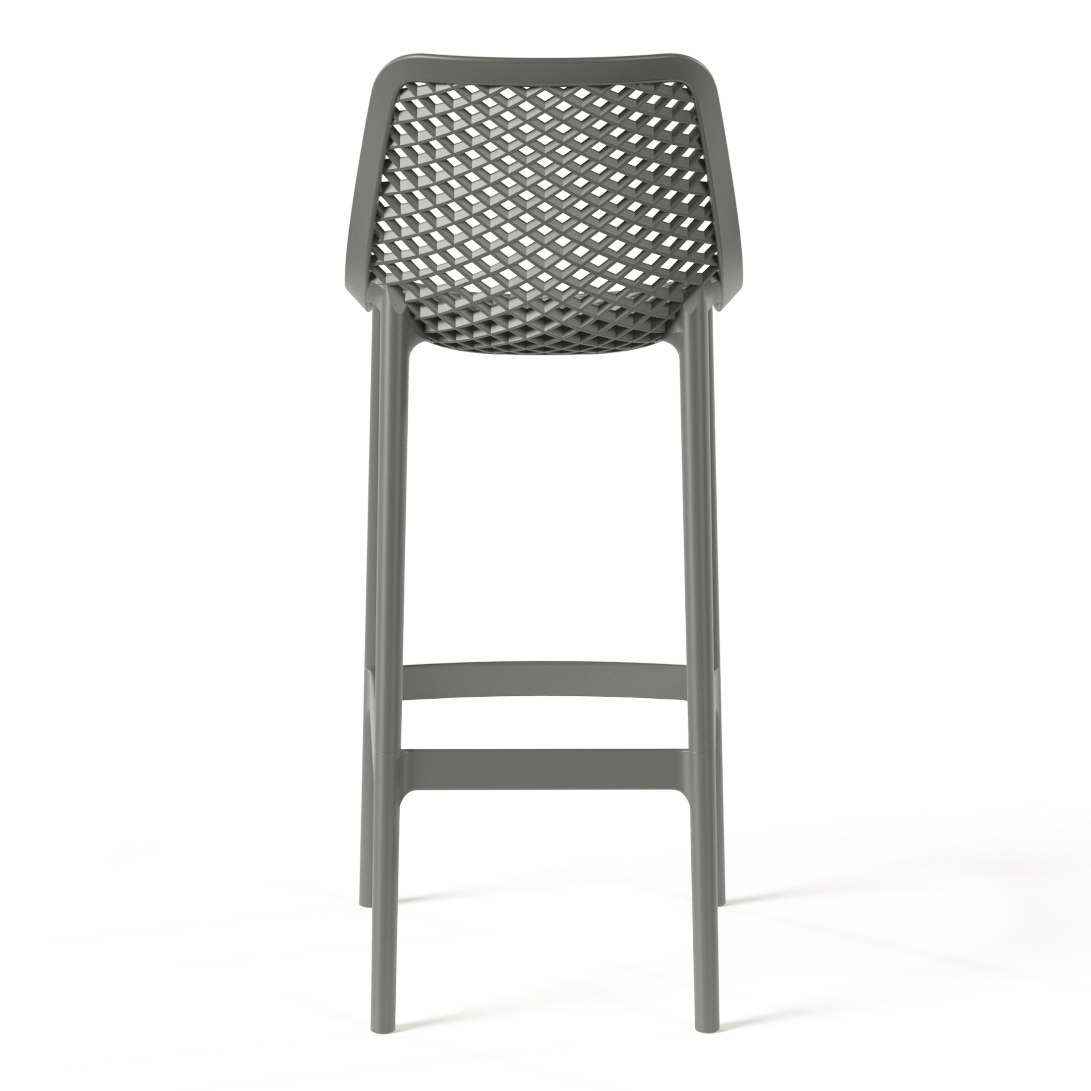 Playa 41.75" Outdoor Modern Polypropylene Plastic Patio Bar Height Stools (Set of 2)