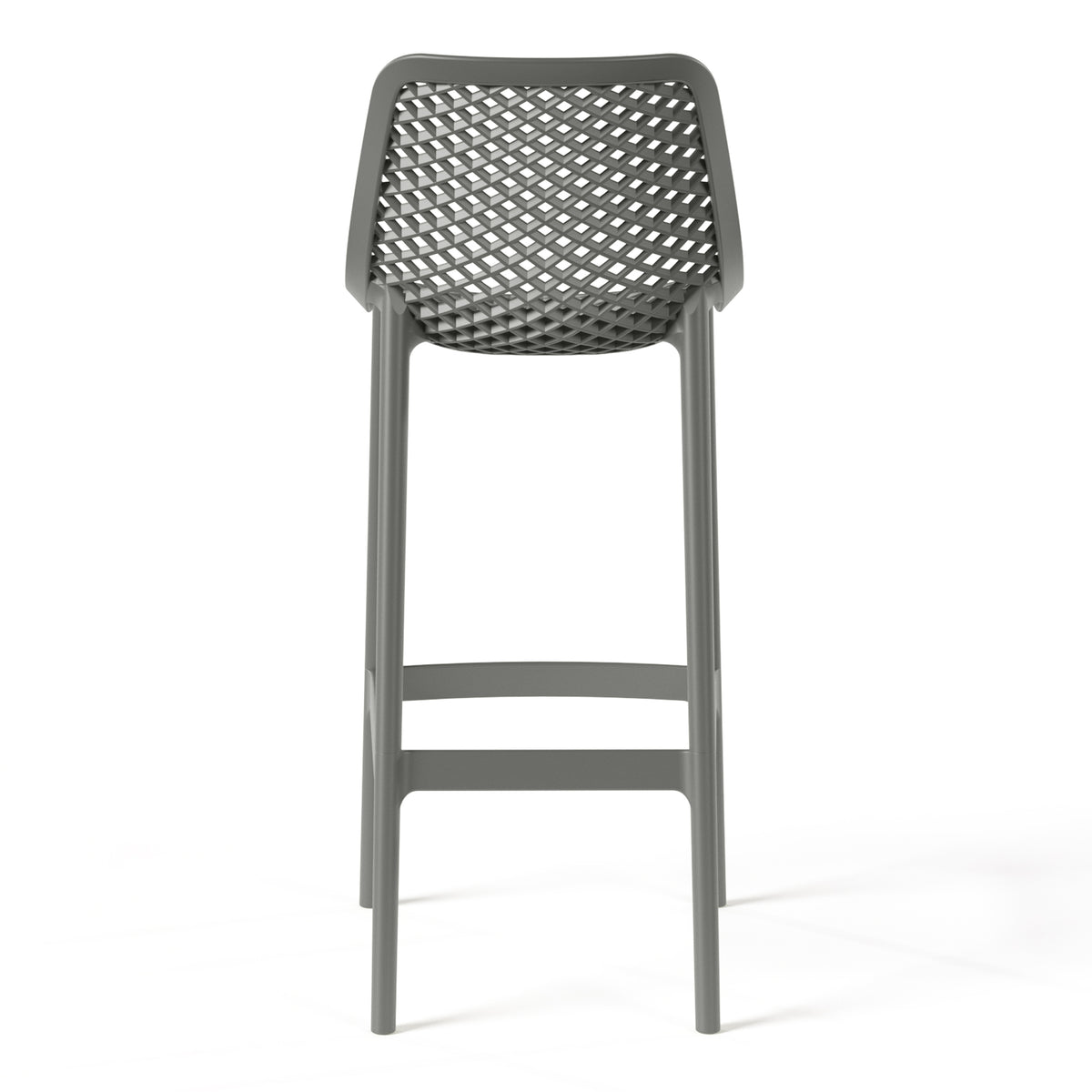 Playa 41.75" Outdoor Modern Polypropylene Plastic Patio Bar Height Stools (Set of 2)