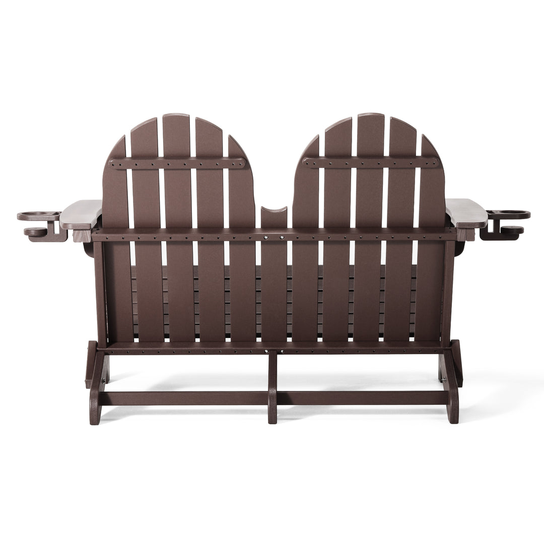 St. Augustine Outdoor Patio 49" HDPE Folding Adirondack Garden Bench