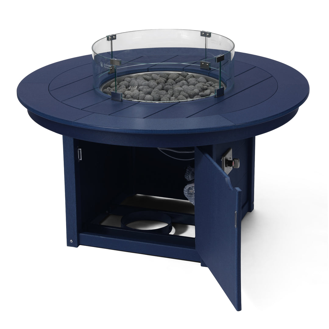 Helios 47" Modern Outdoor 55,000 BTU Patio Propane Round Fire Pit Table