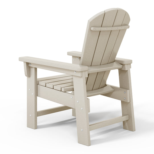 Malibu Kids Outdoor HDPE Adirondack Plastic Patio Chair