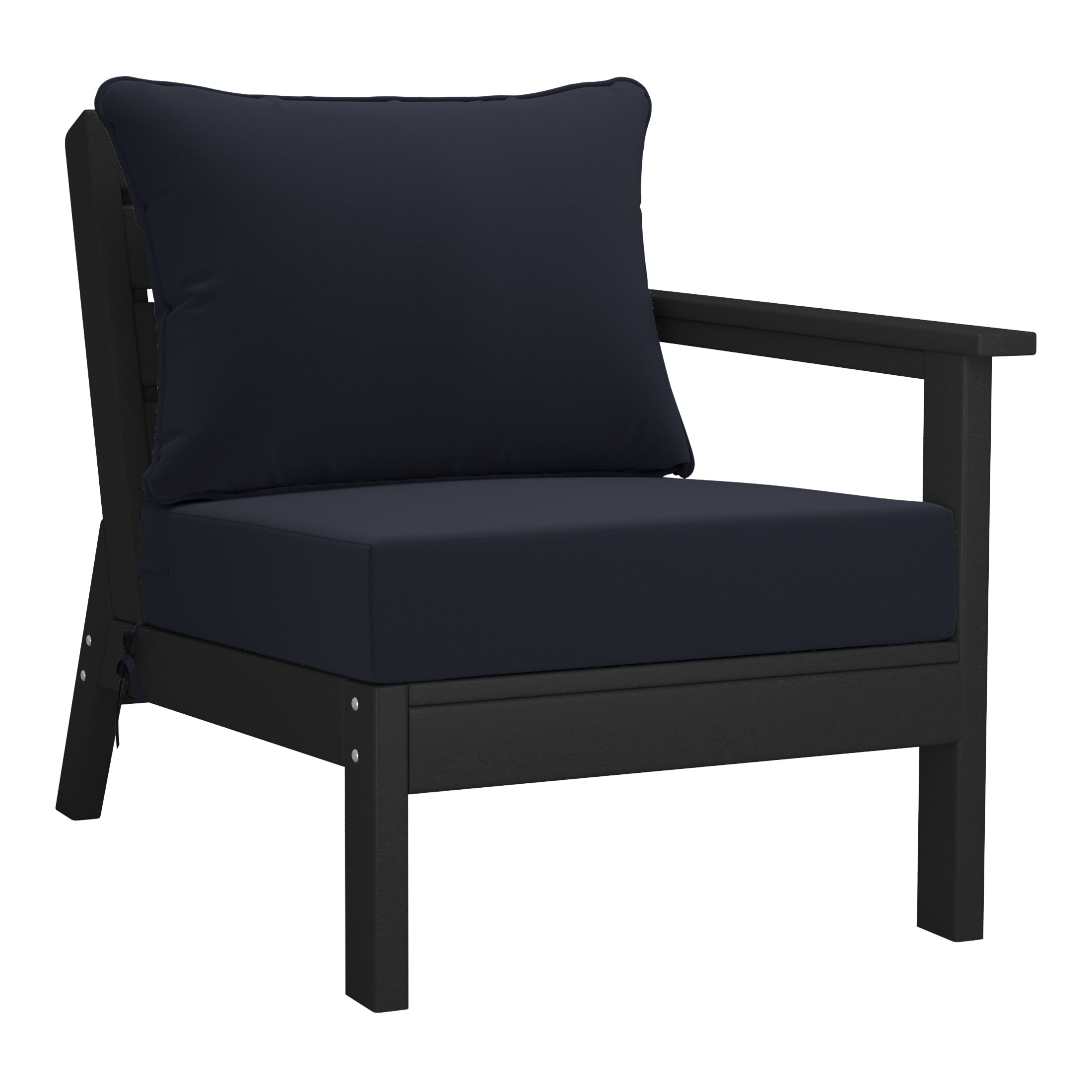 Avalon Outdoor Patio HDPE Sectional Sofa with Patio Cushions
