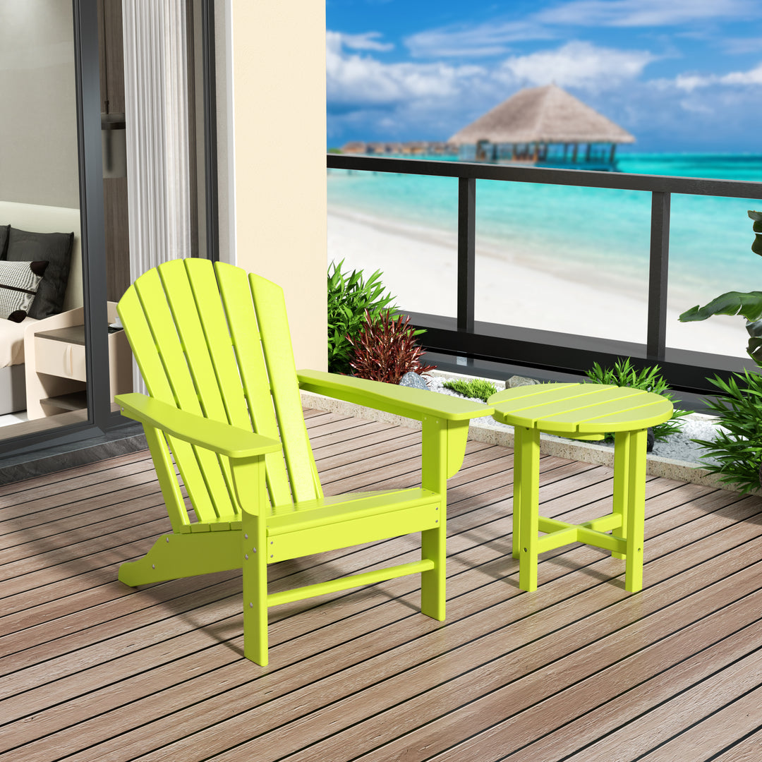 Dylan Outdoor Adirondack Chair with Side Table Set