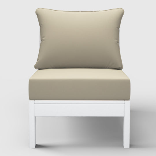Avalon Outdoor HDPE Deep Seating Modular Armless Patio Chair with Patio Cushions