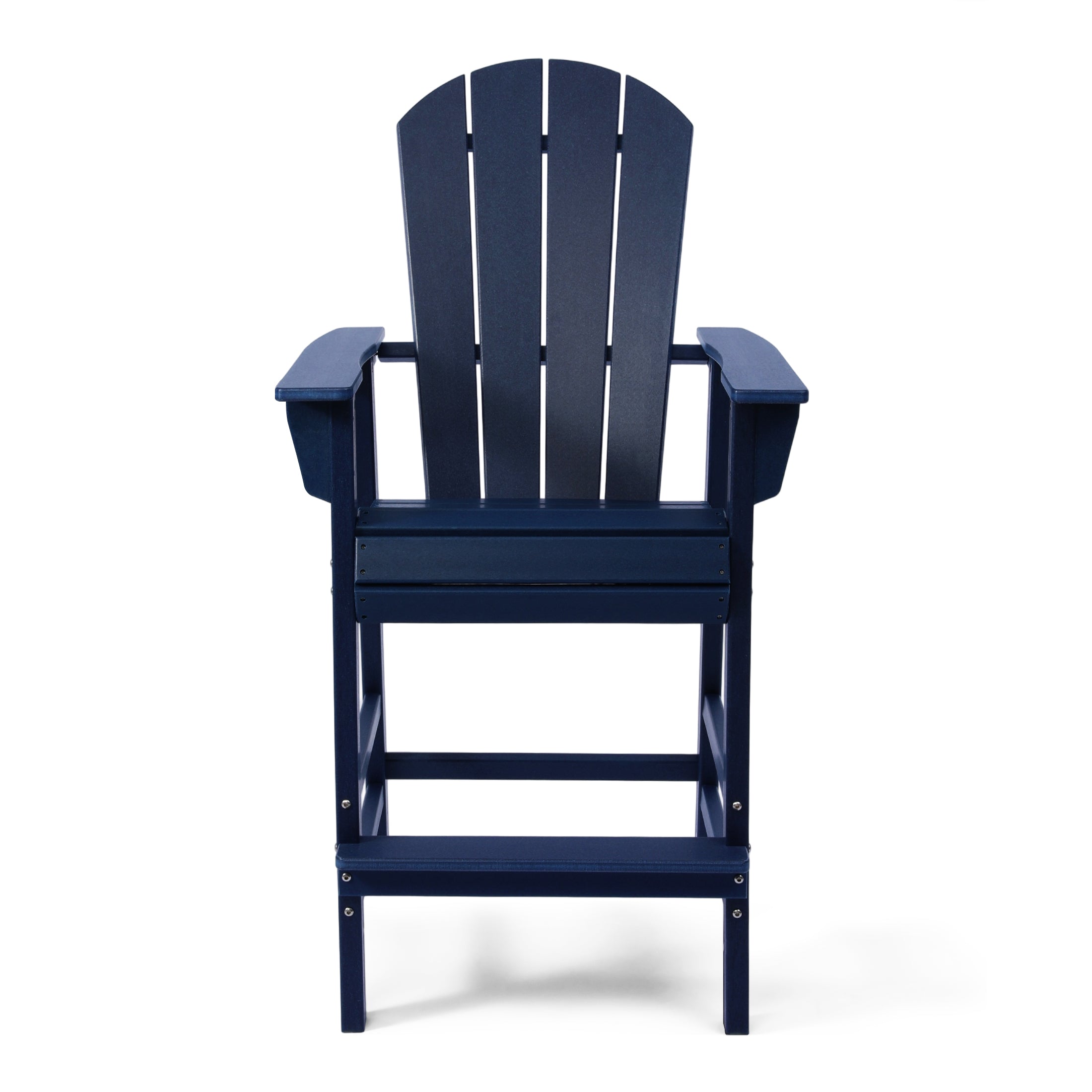 Malibu Outdoor HDPE Tall Adirondack Bar Height Chair With Cup Holder