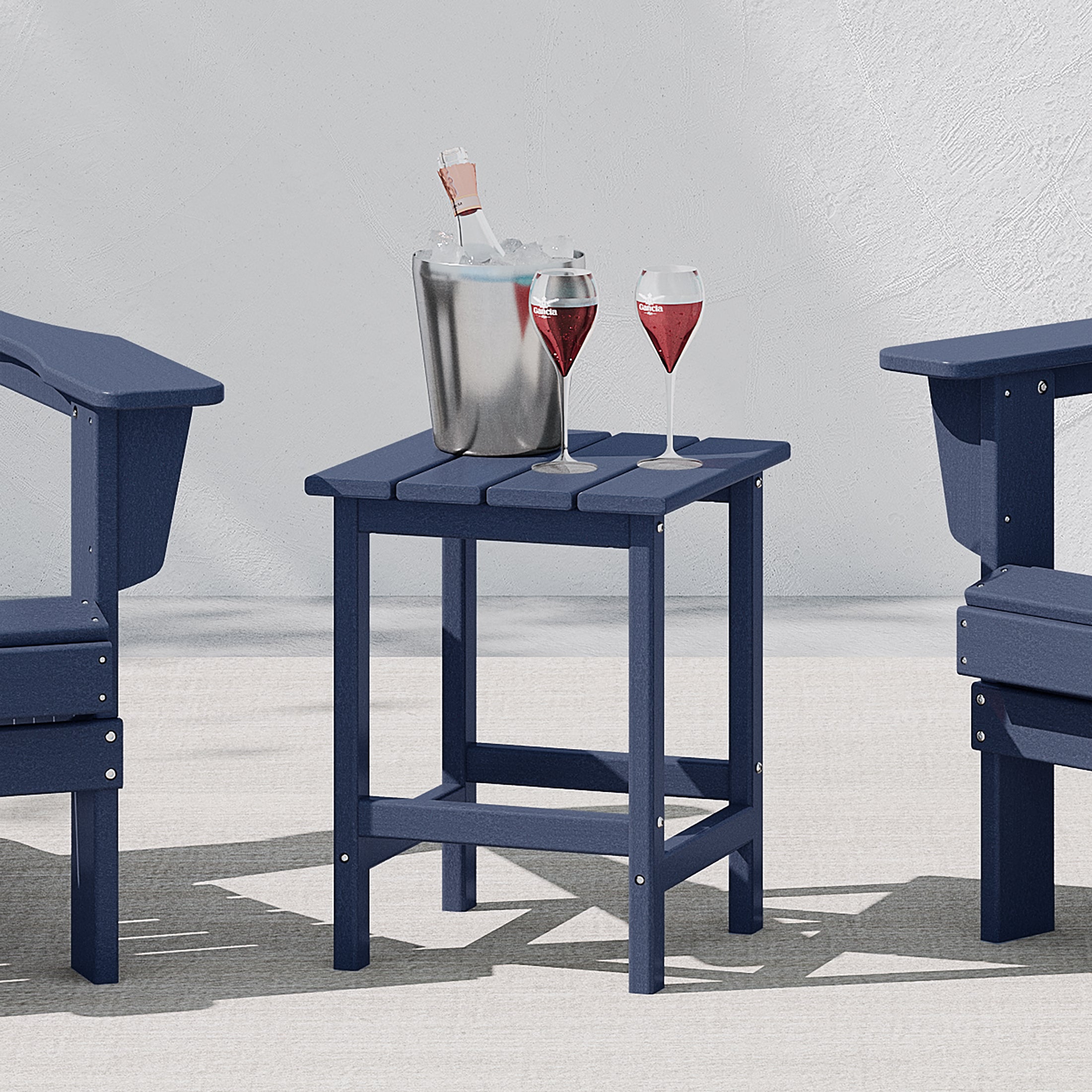 Malibu 14" square outdoor Side table for Adirondack chair