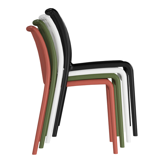 Playa 3-Piece Outdoor Patio Bistro Balcony Furniture Set With Stackable Chairs