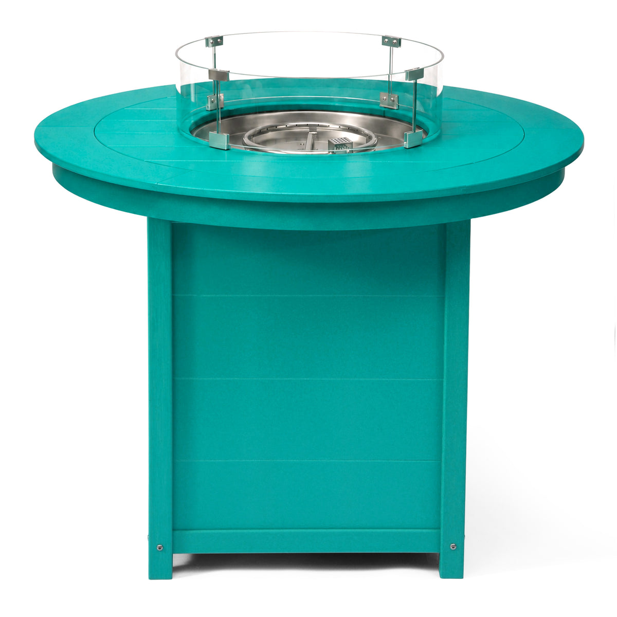 Helios 47" Modern Outdoor Patio Propane Round Counter Height Fire Pit Table