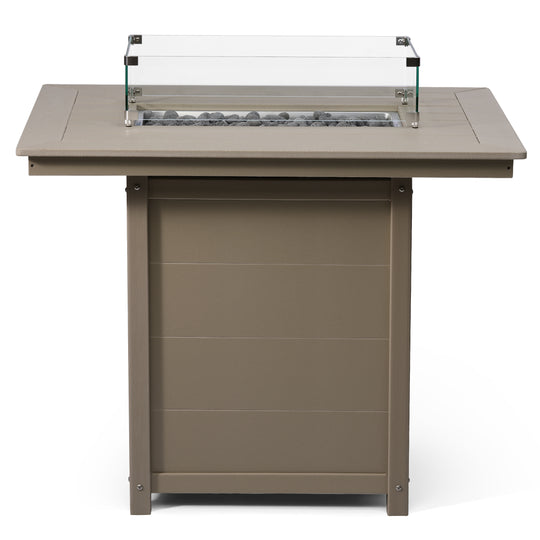 Helios 46" Modern Outdoor Patio Gas Propane Rectangle Fire Pit Table