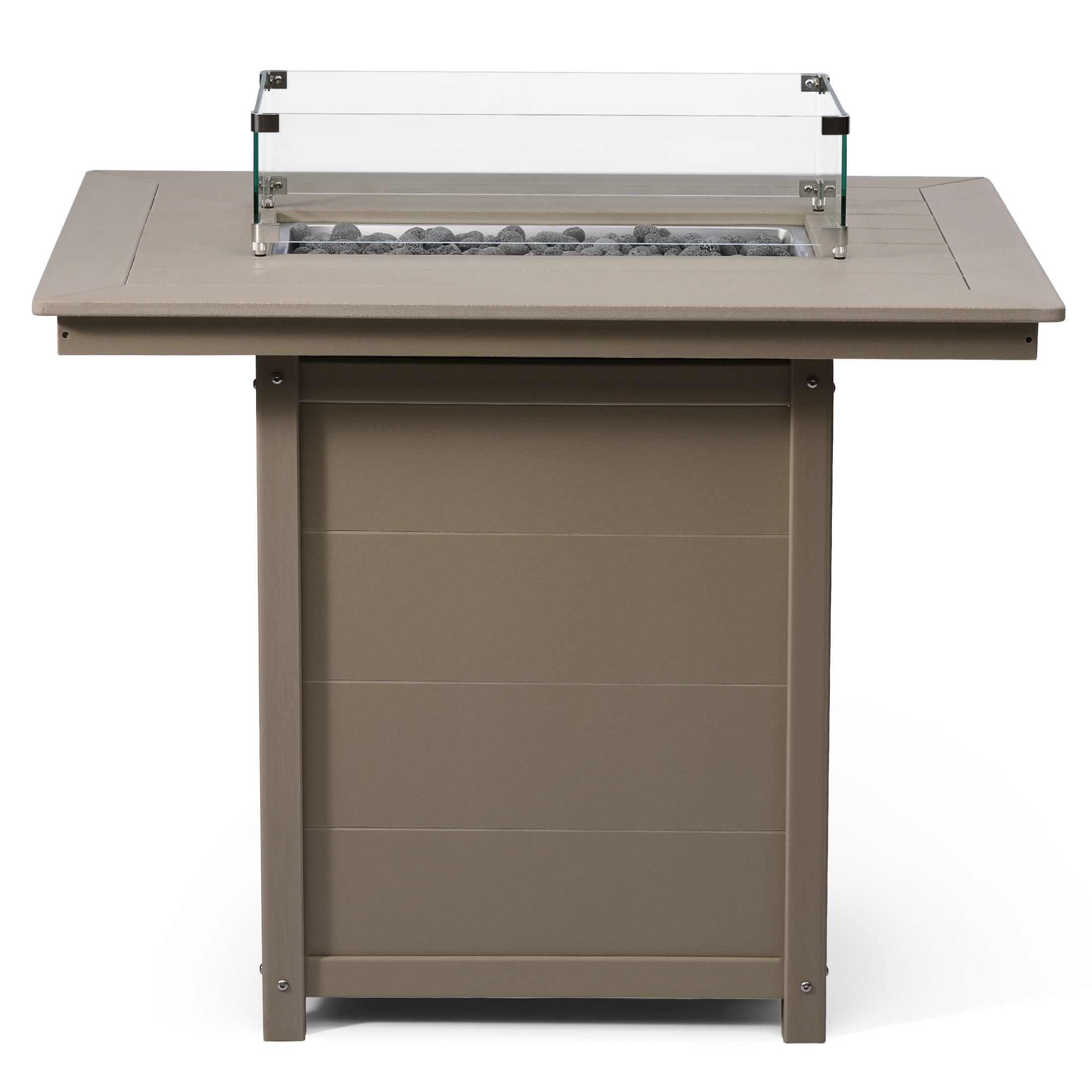 Helios 46" Modern Outdoor Patio Gas Propane Rectangle Fire Pit Table