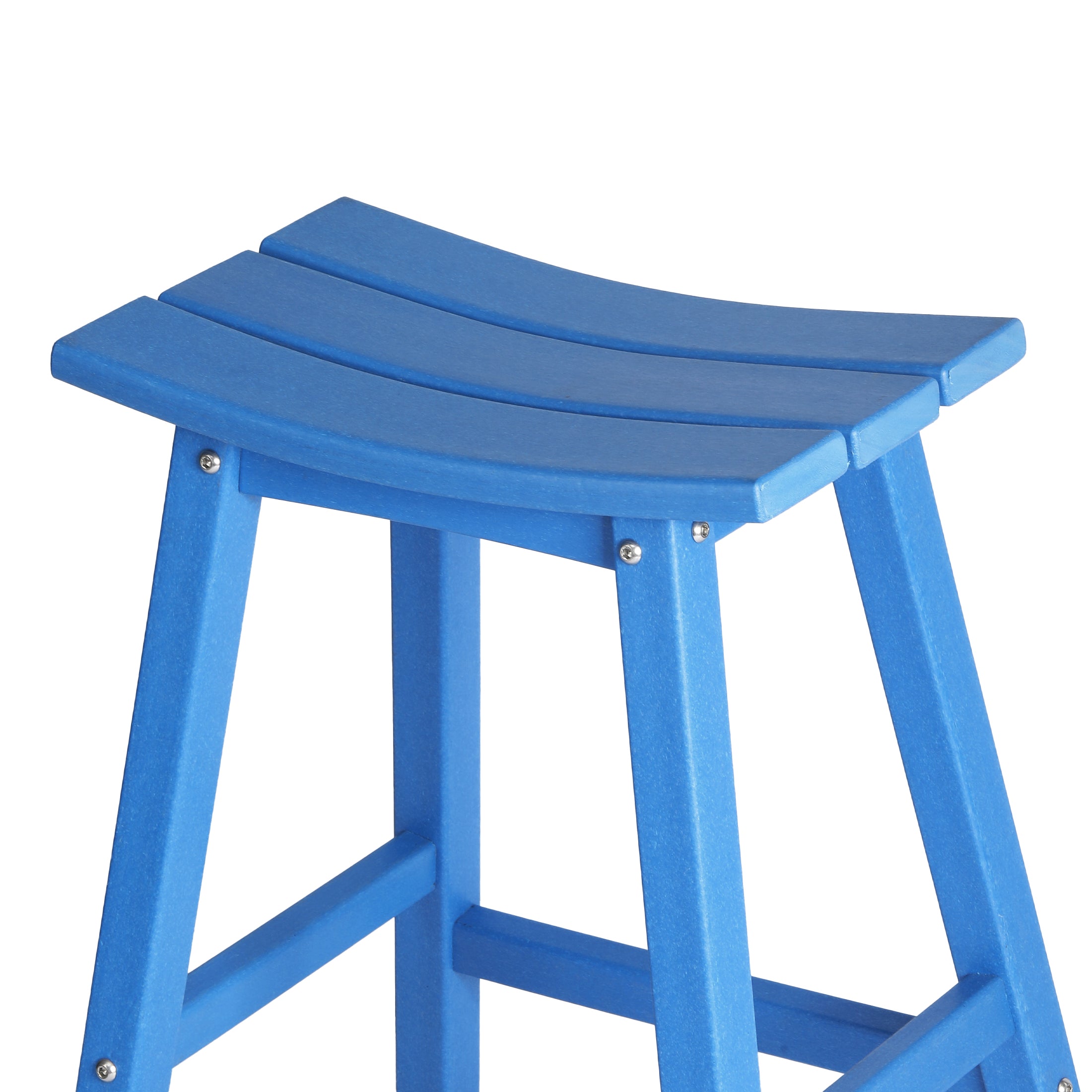 Malibu 24" HDPE Outdoor Patio Counter Height Bar Stools (Set of 2)