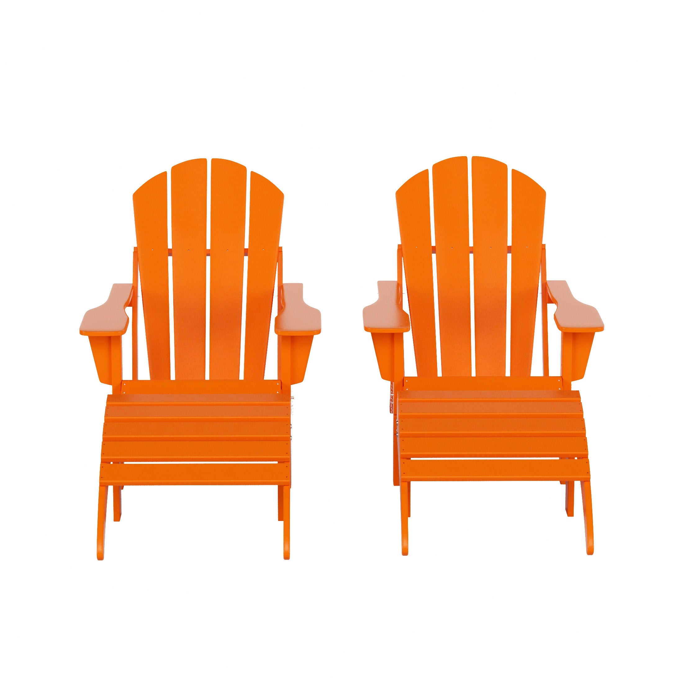 Malibu 4-Piece set classic Adirondack chairs with ottoman (2 seater)