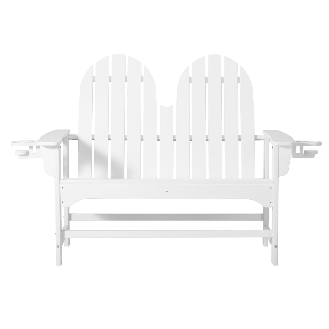 St. Augustine Outdoor Patio 49" HDPE Adirondack Garden Bench