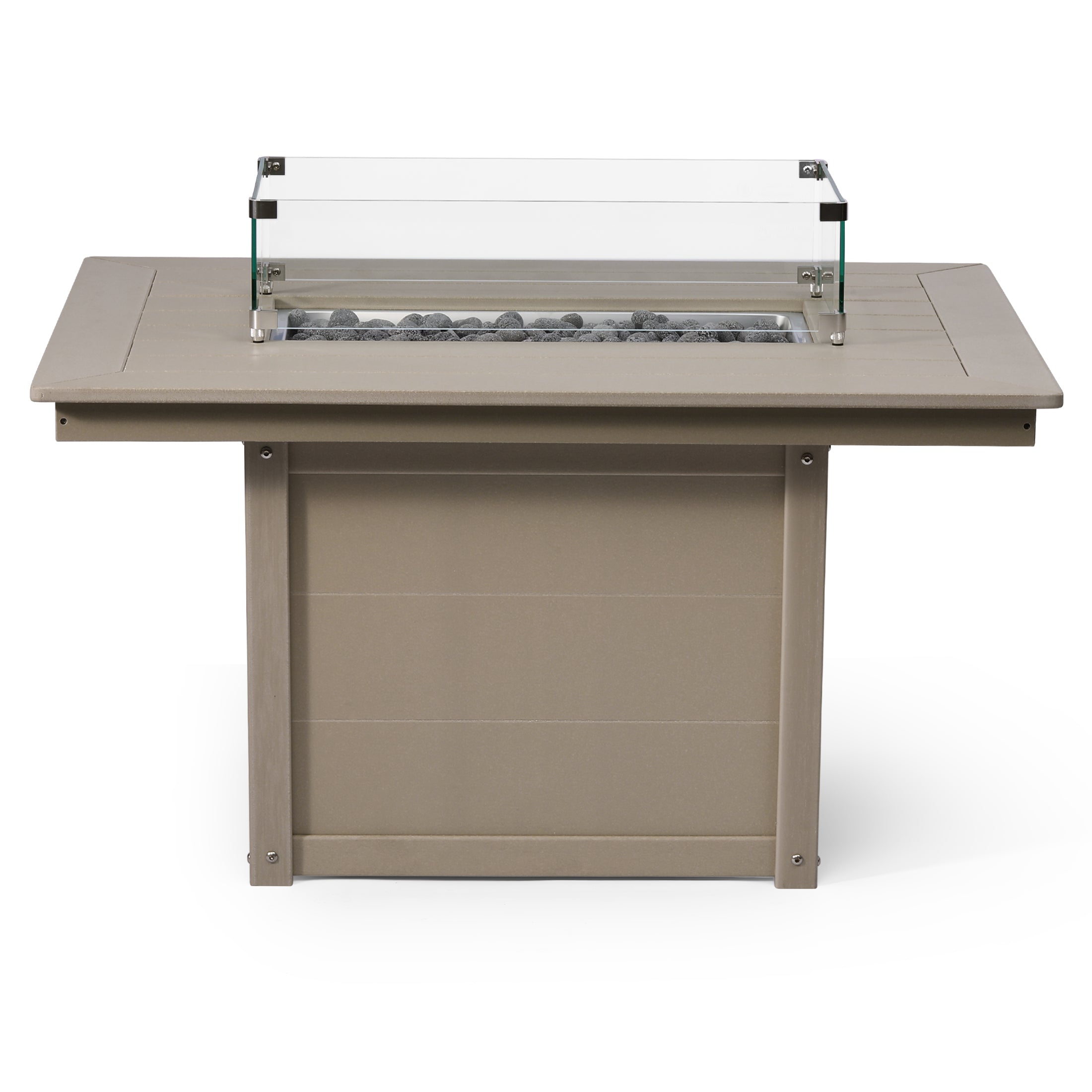 Helios 46" Modern Outdoor 55,000 BTU Patio Gas Propane Rectangle Deck Fire Pit Table