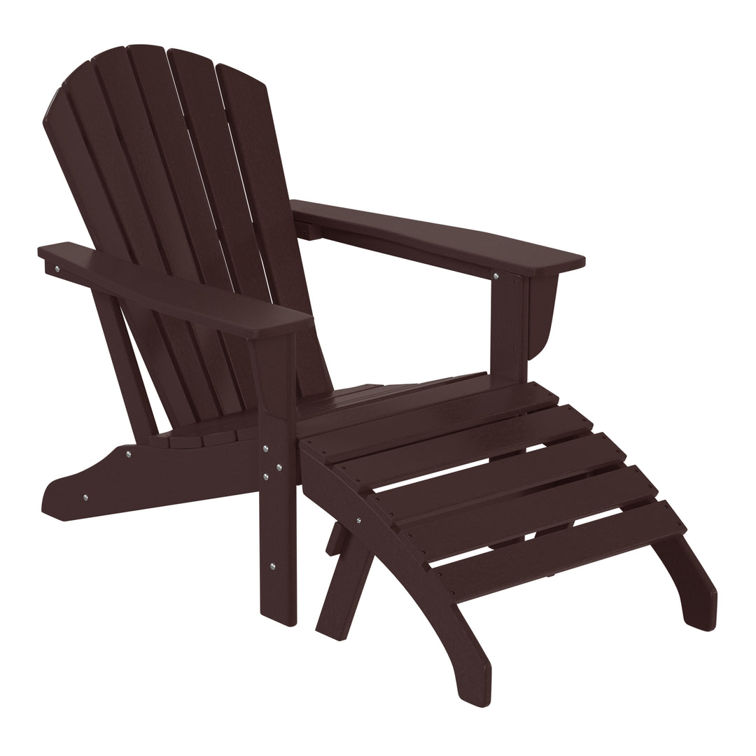 Dylan Outdoor Adirondack Chair With Ottoman 2-Piece Set