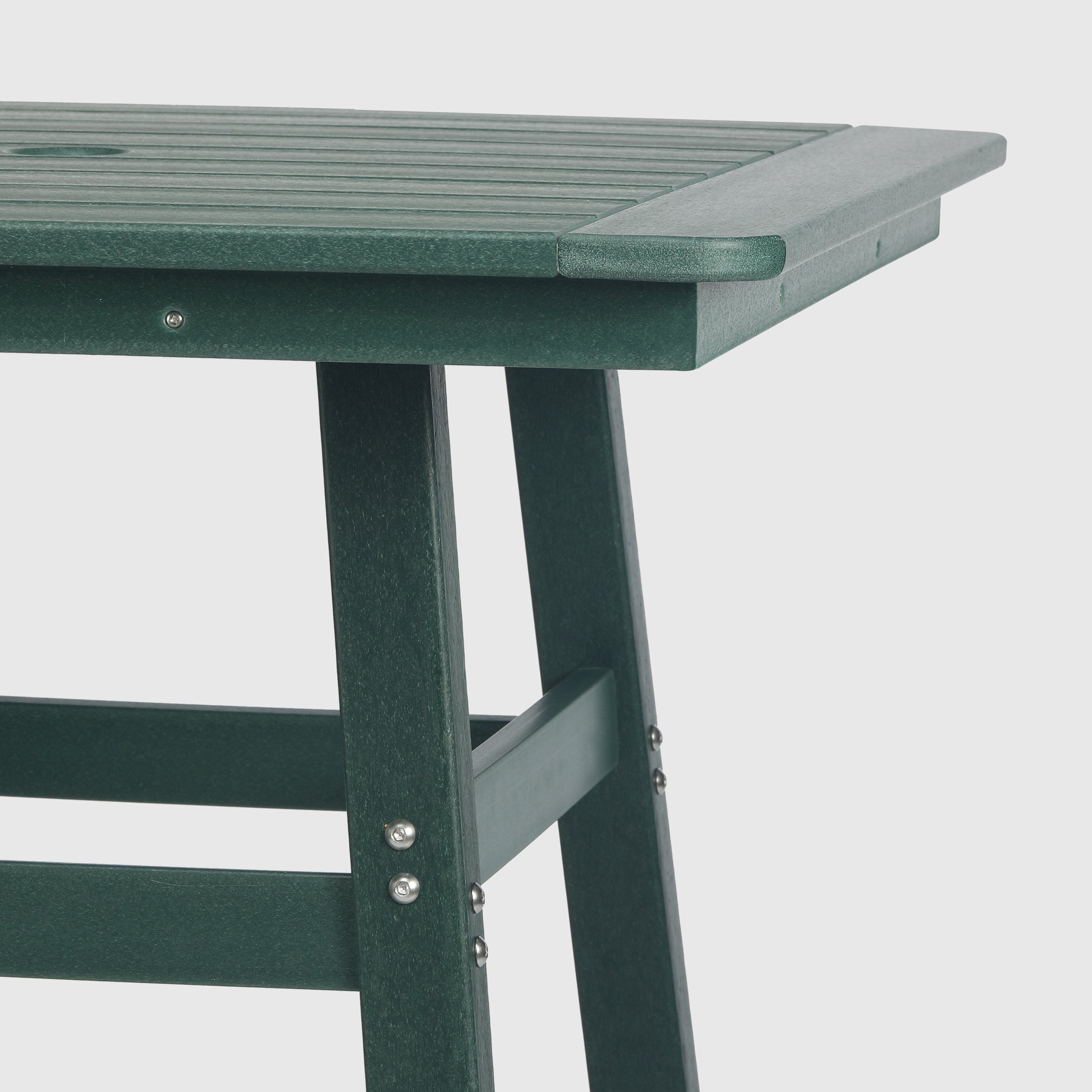 Malibu 30" Square Outdoor Patio Counter High Bistro Bar Table With Umbrella Hole