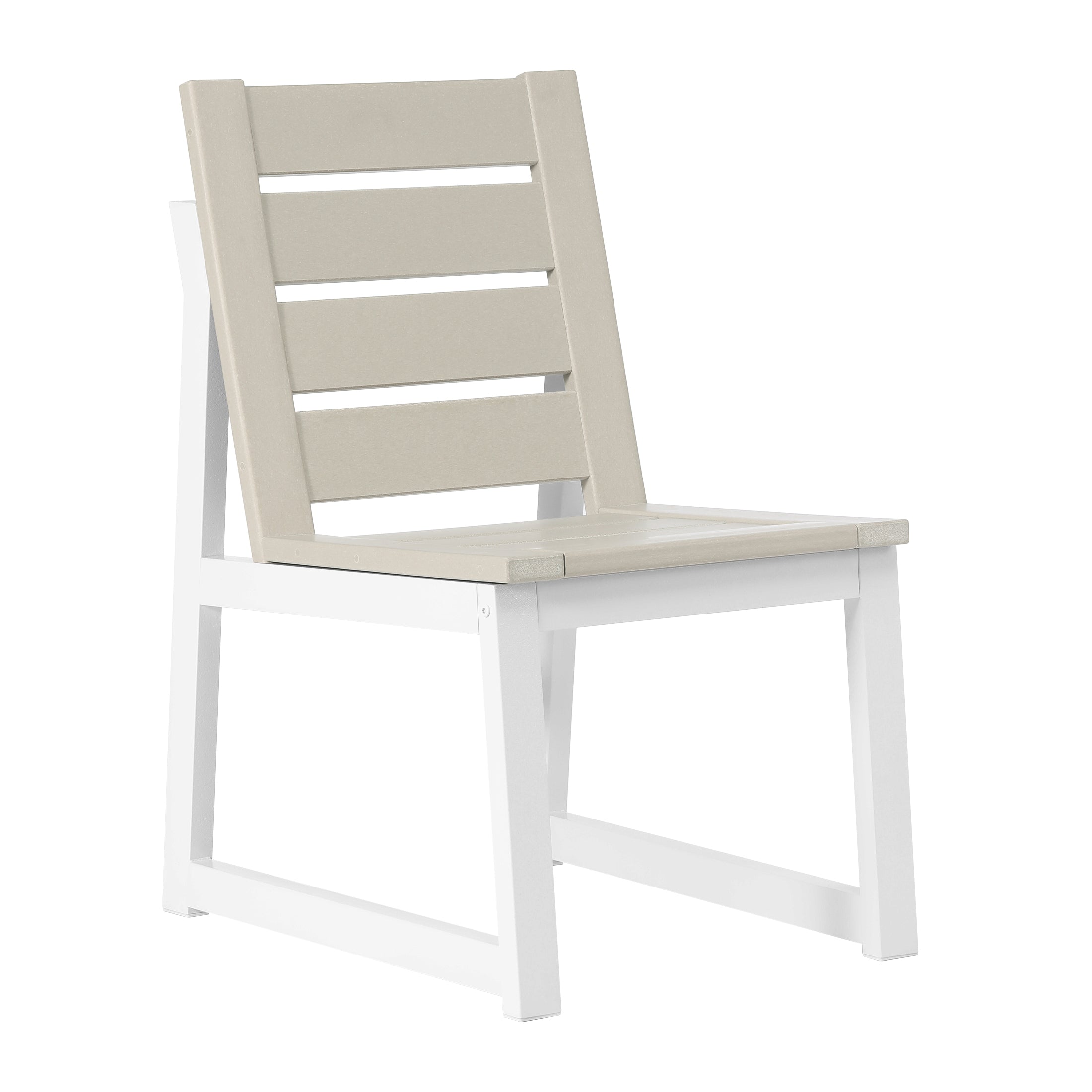 Cape May 7-Piece HDPE Outdoor Furniture Patio Dining Table With Umbrella Hole and Chairs Set For 6