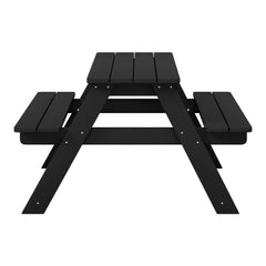 Malibu Outdoor Patio Kids HDPE Plastic Picnic Bench Table