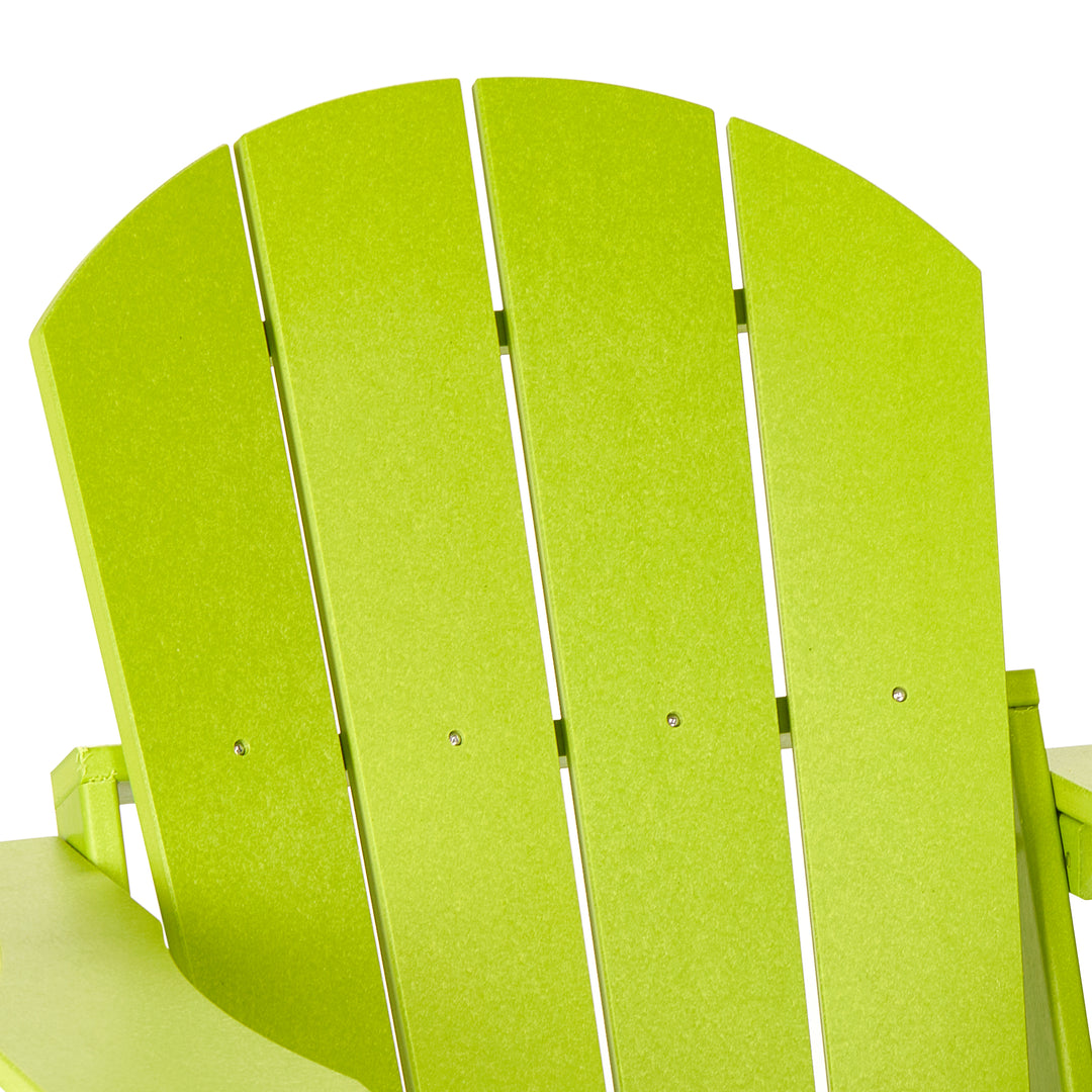 Malibu HDPE Outdoor Patio Folding Poly Adirondack Chair