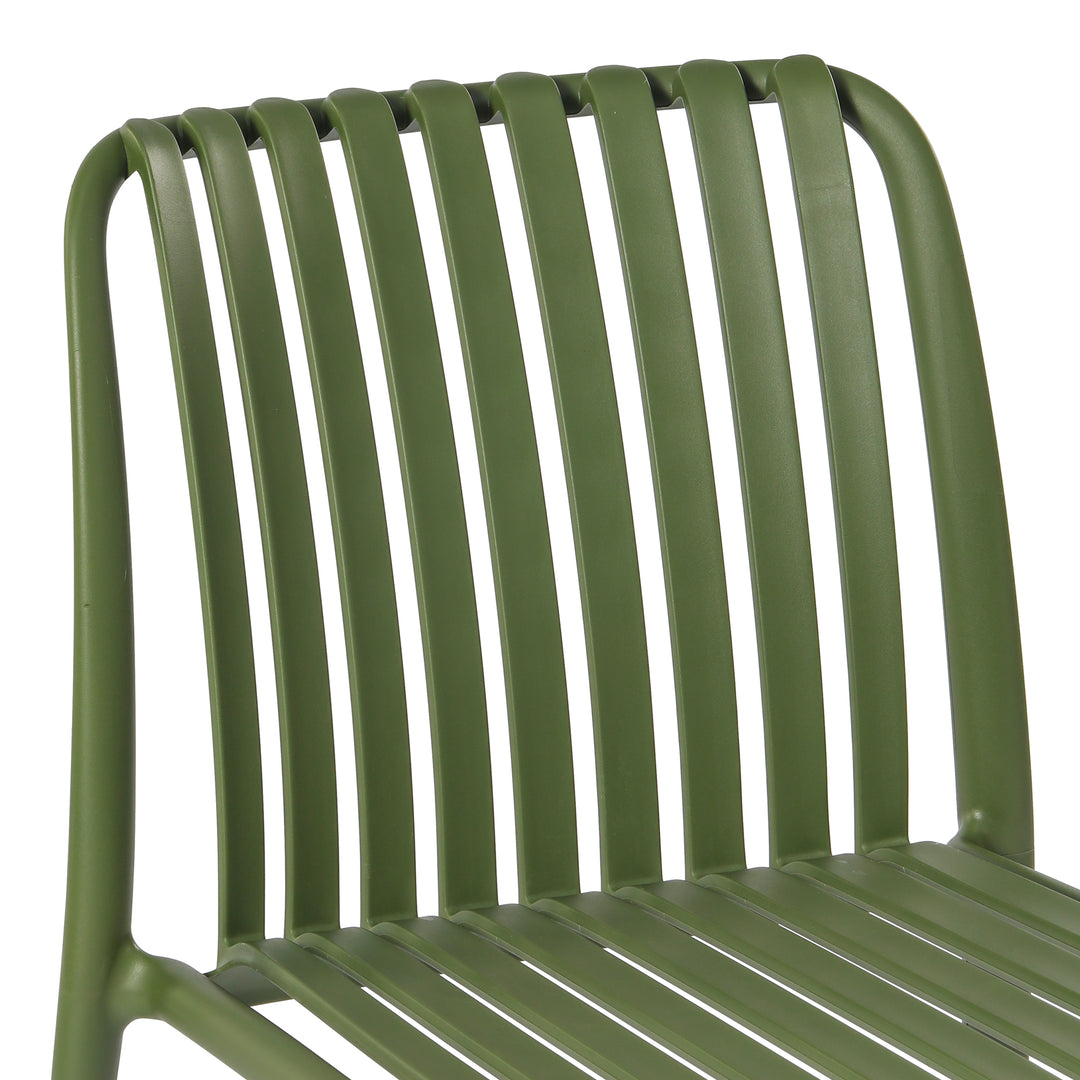 Playa Outdoor Stackable Polypropylene Plastic Dining Side Chairs (Set of 2)