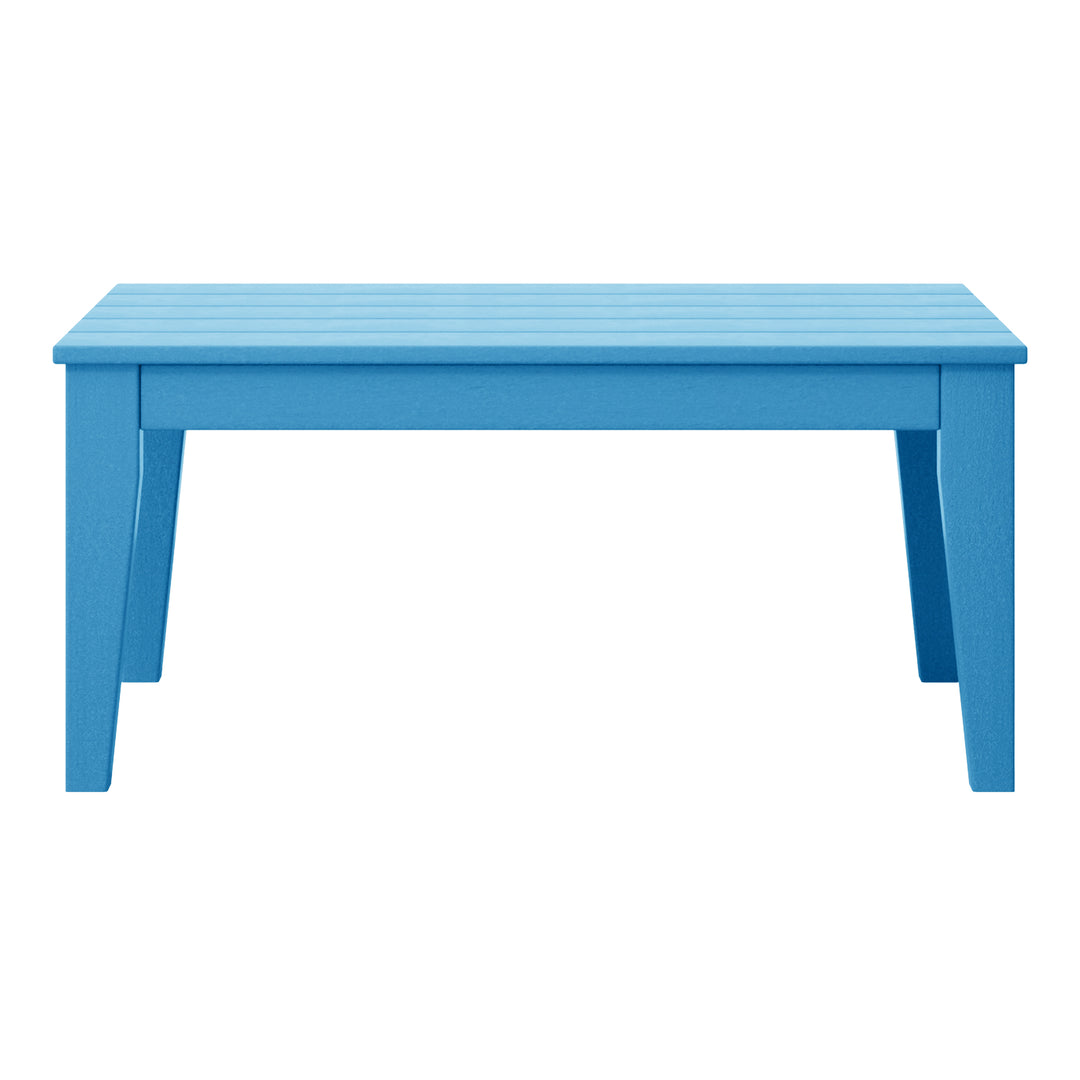 Malibu Low Outdoor HDPE Patio Rectangle Coffee Table