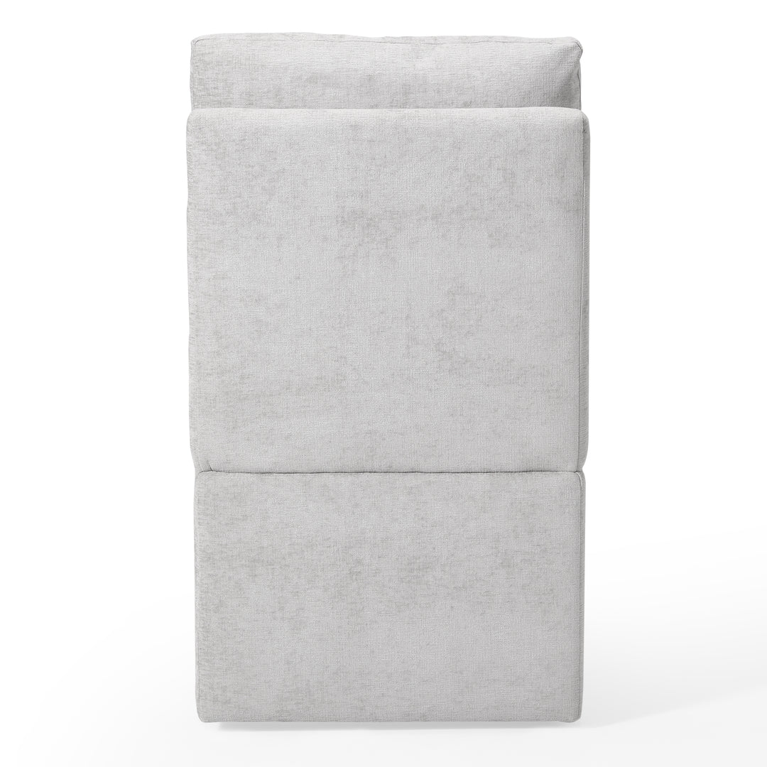 Soho Modern Upholstered Chenille Armless Dining Chairs With Casters