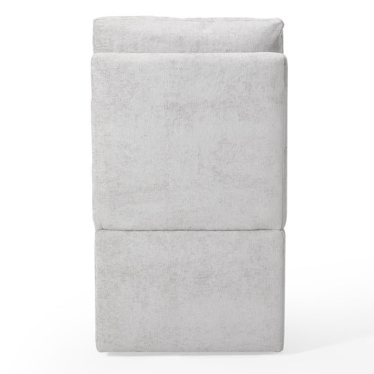 Soho Modern Upholstered Chenille Armless Dining Chairs With Casters