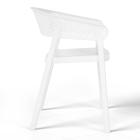 Playa 3-Piece Outdoor Resin Patio Bistro Table Set with Stackable Patio Dining Side Chairs