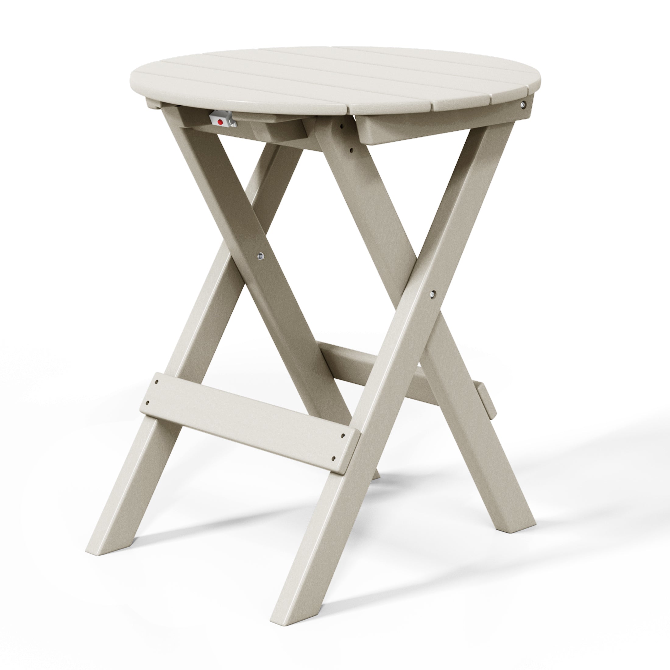 Malibu HDPE Outdoor 24.5 Inch Round Portable Folding Patio Dining Table